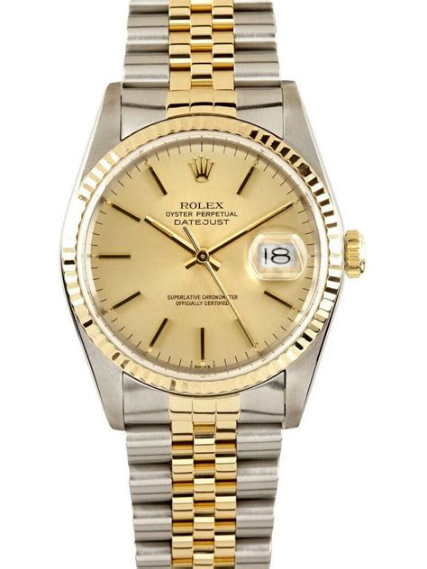 rolex 36mm mens datejust champagne dial luminous sticks|rolex datejust 36 dials.